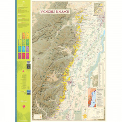 Folded map "Vignoble d'Alsace" 66x88 cm | Benoît France