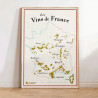 Carte diticole des Vins de France (Carte murale à gratter) 50x70cm | La Carte des Vins s'il vous plait ?