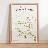 Carte murale 50x70cm "Vins de France" | La Carte des Vins s'il vous plait