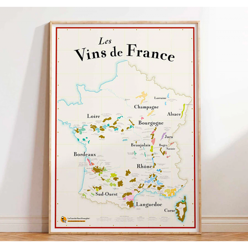 Les Vins de France (Carte murale à gratter)