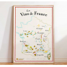 Carte diticole des Vins de France (Wall map to scratch) 50x70cm | The Wine List please?