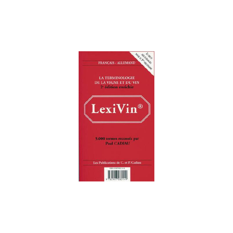 LexiVin, LexiWein: French-German / German-French Dictionary