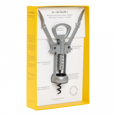 Corkscrew the ''De Gaulle'' with double lever and bottle opener
