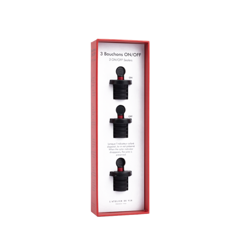 Gard'Vin On/Off - Pack of 3 preservation stoppers for vacuum pump | L'Atelier du Vin