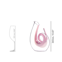 Decanter "Curly" fuchsia pink