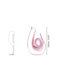 Decanter "Curly" fuchsia pink