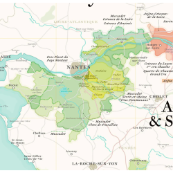 Carte du vignoble "Val de Loire" 50x70 cm | La Carte des vins s'il vous plait ?