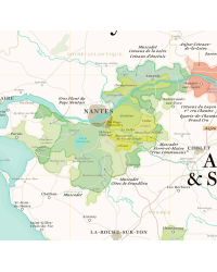 Map of the vineyard "Val de Loire" 50x70 cm | The wine list, please?