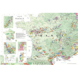Folded wine list of the Wines of France | Steve De Long