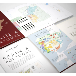 Folded Wine Map of Spain and Portugal by Steve De Long