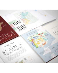 Folded Wine Map of Spain and Portugal by Steve De Long