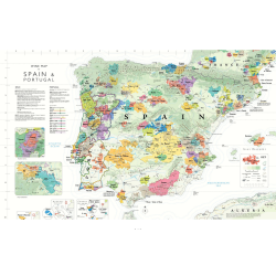 Carte pliée des vins d'Espagne et du Portugal | Steve De Long