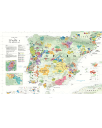 Folded Wine Map of Spain and Portugal by Steve De Long