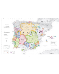 Folded Wine Map of Spain and Portugal by Steve De Long