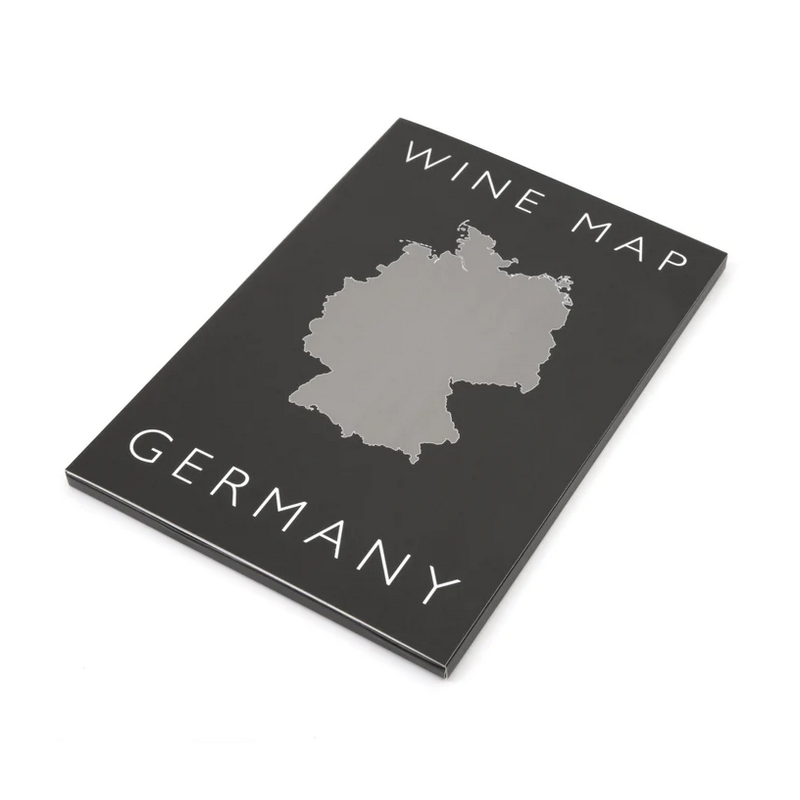 Carte pliée 61x91 cm (dépliée), 23.5cmx16 cm (coffret) "Vins d'Allemagne"| Steve De Long