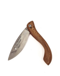 Folding pocket knife "Le Jurassien d'en Haut", plane tree handle