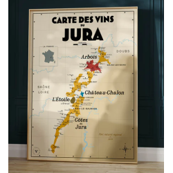 Carte des vins du Jura - Affiche 30x40 | Atelier Vauvenargues