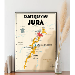 Wine list 30x40 cm "Jura" | Atelier Vauvenargues