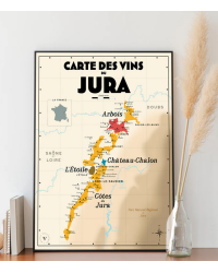 Wine list 30x40 cm "Jura" | Atelier Vauvenargues