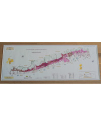 Map of the Vineyards and Climats of Burgundy: set of 2 Maps 150x58 cm of the wines of "La Côte de Beaune & la Côte de Nuits"