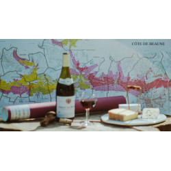 Map of the Vineyards and Climats of Burgundy: set of 2 Maps 150x58 cm of the wines of "La Côte de Beaune & la Côte de Nuits"