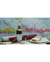 Map of the Vineyards and Climats of Burgundy: set of 2 Maps 150x58 cm of the wines of "La Côte de Beaune & la Côte de Nuits"