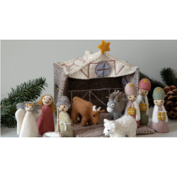 Nativity scene and characters