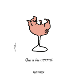 Poster "Qui a bu boar" Michel Tolmer 30x40 cm |Glougueule