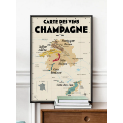 Champagne wine list (50x70 cm)