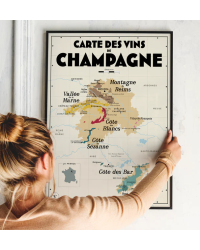 Champagne wine list 50x70 cm | Atelier Vauvenargues