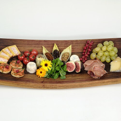 Burgundy oak barrel serving tray | Meursault Plateau