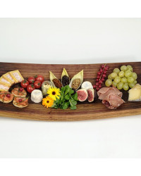 Burgundy oak barrel serving tray | Meursault Plateau