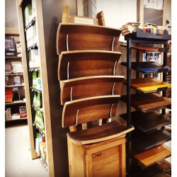 Burgundy oak barrel serving tray | Meursault Plateau