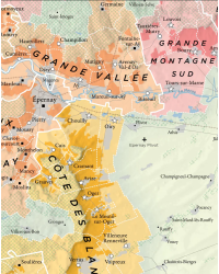 Poster 69x87 cm "Champagne Wine Regions" | Steve De Long