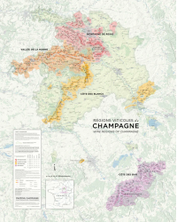 Poster 69x87 cm "Champagne Wine Regions" | Steve De Long