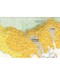 Carte murale 150x60 cm "Vignoble de la Côte des Blancs en Champagne" | Steve De Long