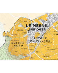 Carte murale 39x31 cm "Le Mesnil-sur-Oger Grand Cru" | Steve De Long