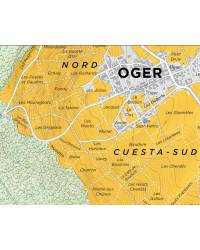 Carte du vignoble "d'Oger Grand Cru" de la Côte des Blancs en Champagne, 39x31 cm | Steve De Long - Charles Curtis MW