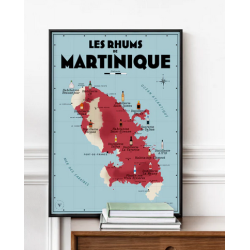 Map of Martinique Rums -...