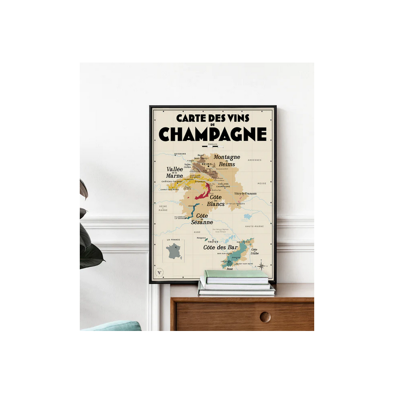 Champagne wine list - Poster 30x40 cm | Atelier Vauvenargues
