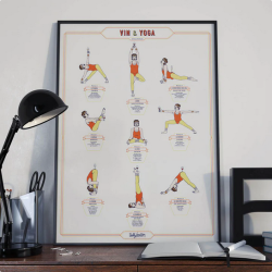 Poster "Wine & Yoga Monsieur" 30x40 cm | The Wine List please
