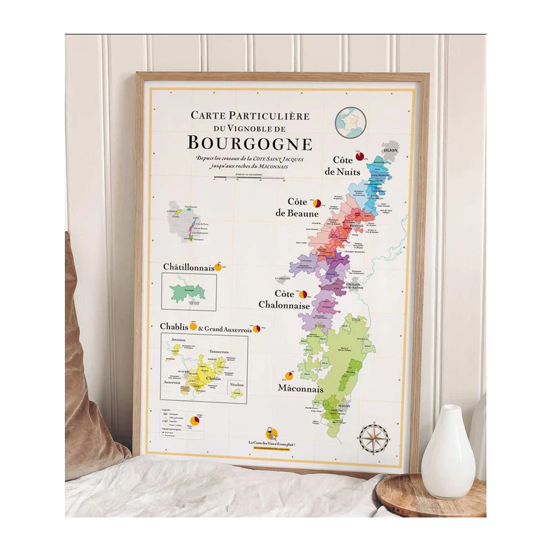 Poster 30x40 cm "The Burgundy Wine List" | The Wine List please