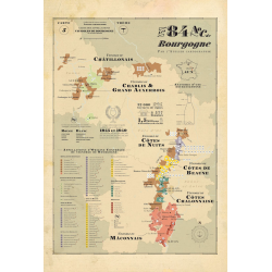 Wine map of the 84 AOC des...