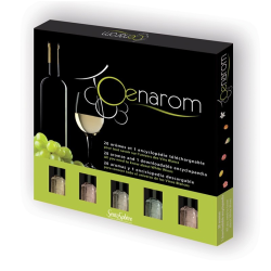 Oenarom White Wines box, 20 aromas and an encyclopaedia to download