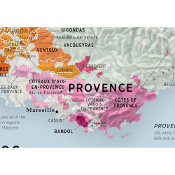 Map of the wine regions of France "Vino One Maps" | Steve De Long