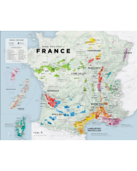 Map of the wine regions of France "Vino One Maps" | Steve De Long