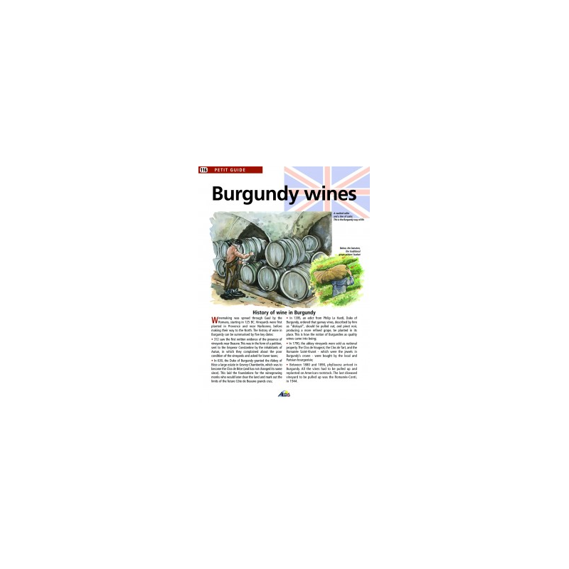 Burgundy wines - Petit Guide Aedis n°116 (History of wine in Burgundy in English)