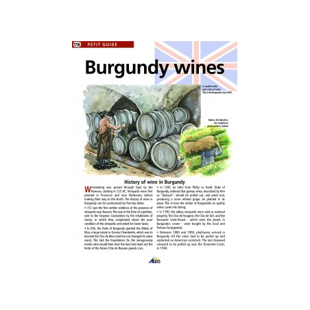 Burgundy wines - Petit Guide Aedis n°116 (History of wine in Burgundy in English)