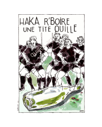 Affiche "Haka R'Boire une tite Quille" A3 29.7 x 42 cm | Quilles'Art