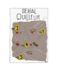 Poster "Serial Quilleur" Poster "Quille Bill" A3 29.7 x 42 cm | Bowling'Art